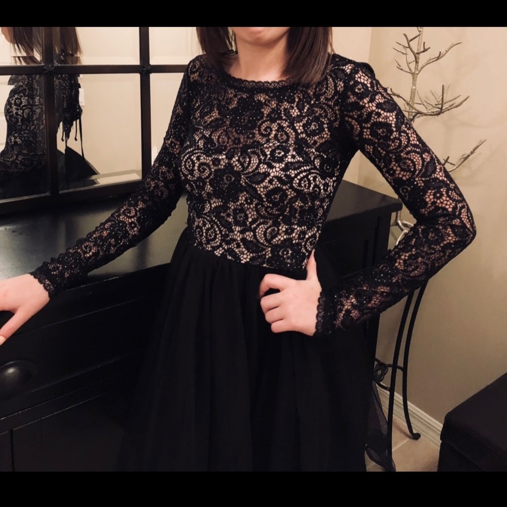 Black and Nude Dress from Dillards.